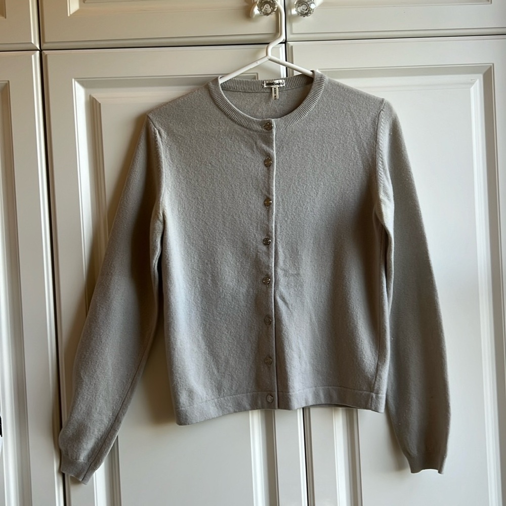 Hermes grey cashmere cardigan